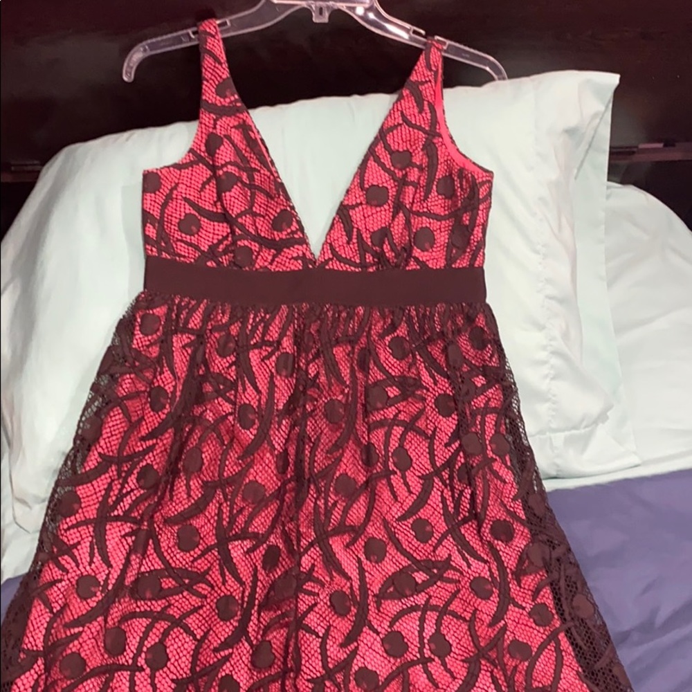 An Original Milly of New York Pink & Black Dress